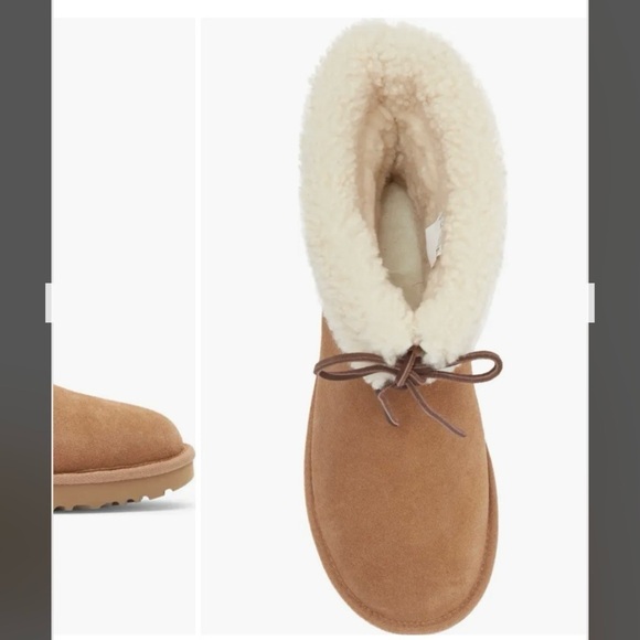 UGG Sarissa Short Boot in Chestnut Size 7 - Picture 3 of 12